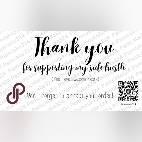 Handmade Thank You Customers Stickers 50 ct - Picture 3 of 11